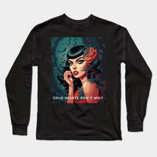 pin up vampire with bats Long Sleeve T-Shirt